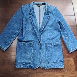 Eddie Bauer Denim Blazer Size Small